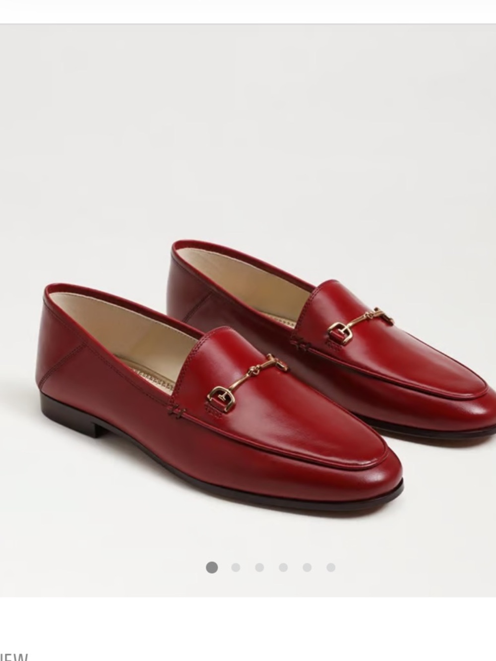 Sam Edelman Burgundy Leather Horsebit Loafers Gold Hardware Size 8.5
